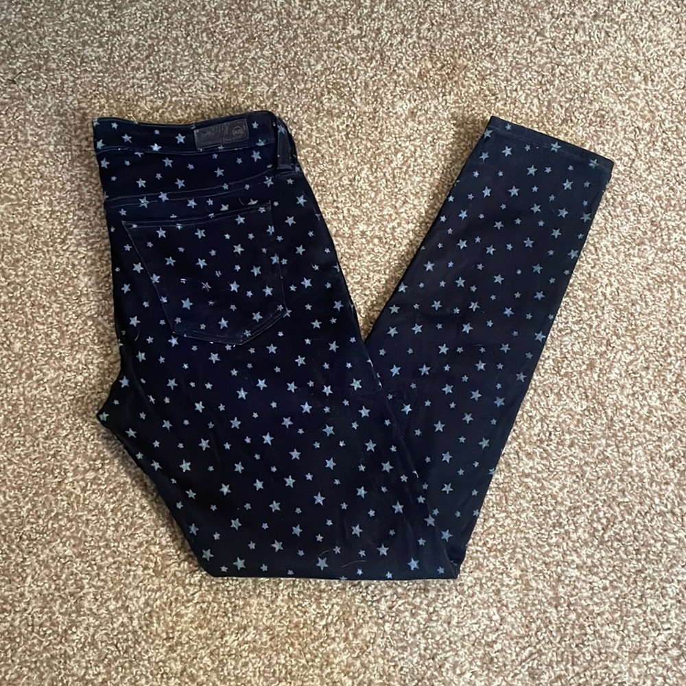 Adriano Goldschmied Stars Polka Dot Legging Ankle Super Skinny Ankle Jeans